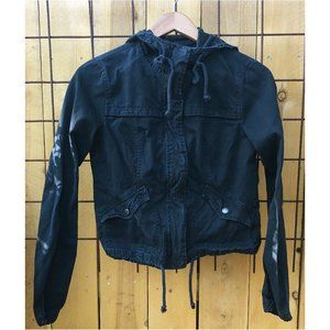 Hollister all cotton navy hooded Jacket blue Small